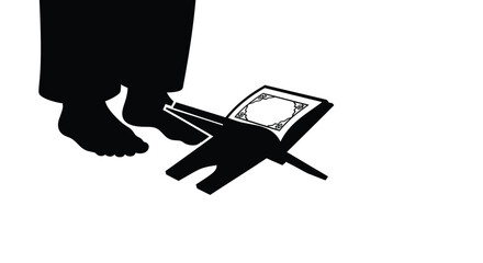 Ramadan Prayer Silhouette Before Ablution