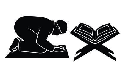 Ramadan Prayer Silhouette Feet Cutout