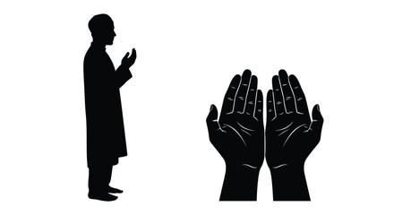 Ramadan Icon: Standing in Prayer and Ablution