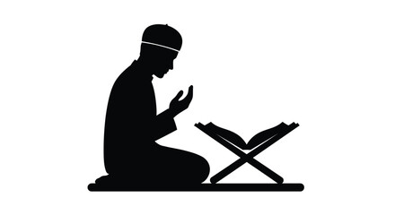 Ramadan Prayer Silhouette Laser Cut Design