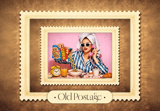 Old Postage Mockup