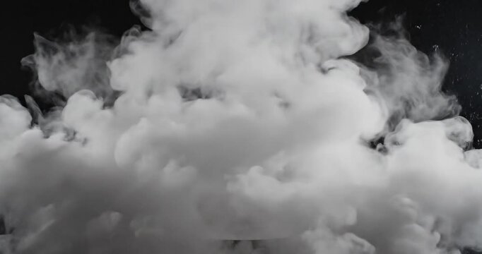 Smoke Cloud on Dark Background.
