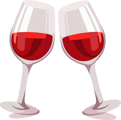 two glasses of red wine