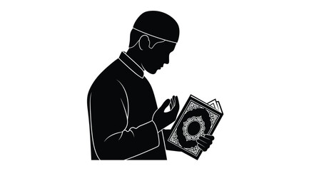 Ramadan Greeting Card Silhouette Design