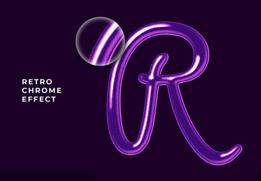 Script Chrome Text Effect