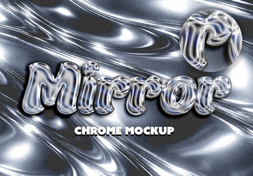 Reflective Chrome Mockup