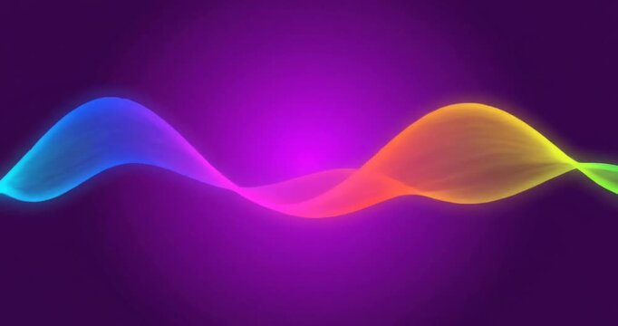 Vibrant Neon Waves Motion Graphics.