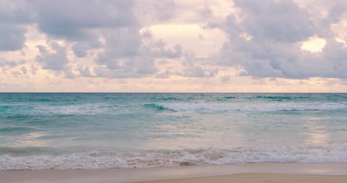 View of landscape sunset on the beach