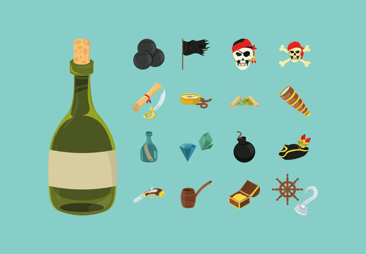 Pirate Illustration Design Set