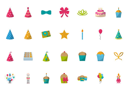 Birthday Party Icon Set
