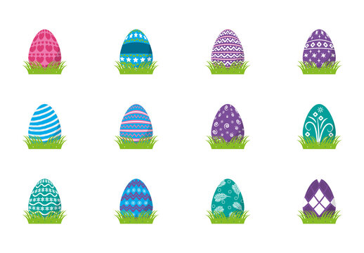 Decorative Spring Egg Vector Set
