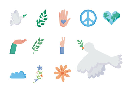 International Day Of Peace Design Set