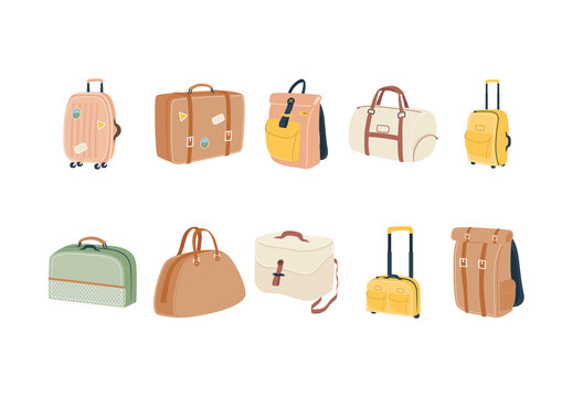 Lugagge Bags Illustration Design Set