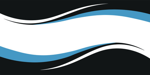 Fototapeta premium Abstract background with dynamic black, white, and blue wavy lines creating a modern and flowing design element.