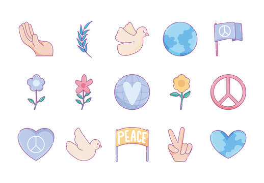 Peace Day Illustration Set