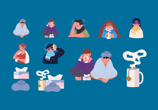 Sick Illustration Design Set