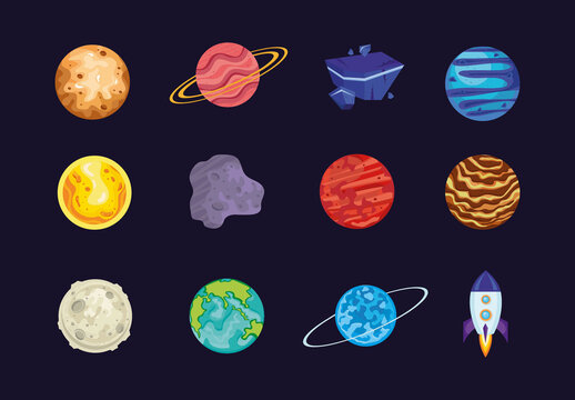 Space Illustration Design Set