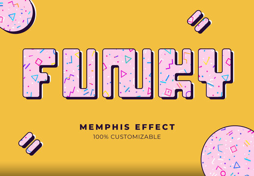 Confetti Cute Memphis Text Effect