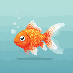 Fototapeta premium Goldfish Swimming in Water