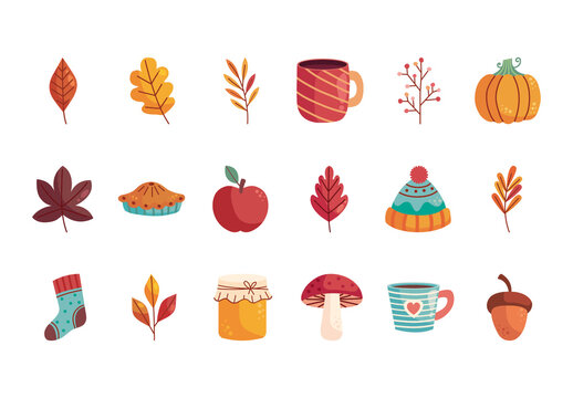 Raw and Grilled Meat Illustration Set