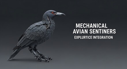 Mechanical Avian Sentinels - A Futuristic Integration of Technology and Nature.