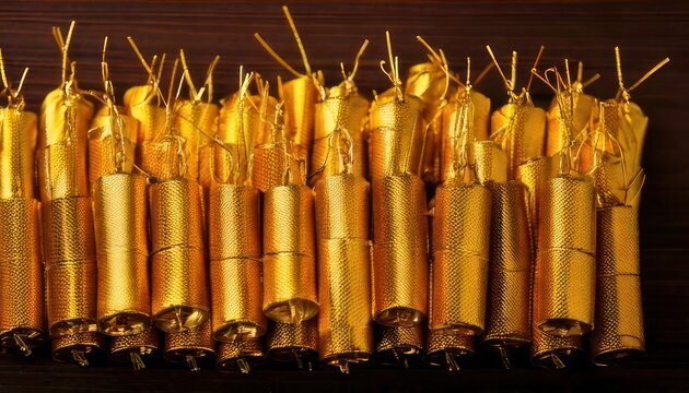 Collection of ancient Egyptian gold sheaths from Tutankhamuns tomb.