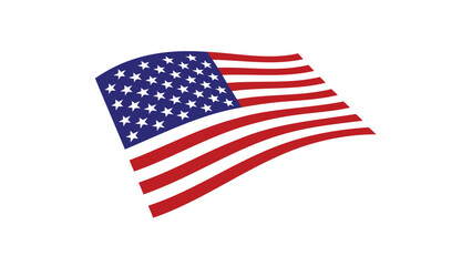 Obraz premium American flag waving, vector illustration, USA flag symbol, patriotic icon, for banner or poster, Isolated on transparent background, png