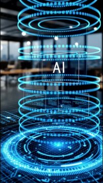 Agentic enterprise. AI native operations. Intelligent workflows. Enterprise scale. Futuristic AI interface displaying data in a modern workspace.