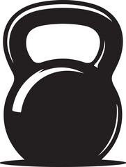 Fototapeta premium Kettlebell weight silhouette icon for strength training and fitness workouts