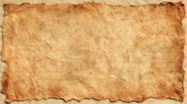 A textured, aged piece of paper with a rough edge, evoking a sense of history and authenticity.