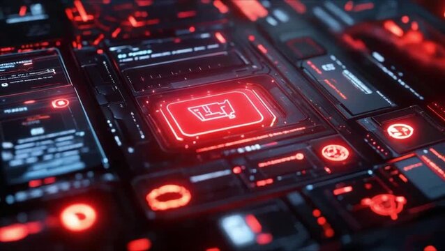 Secure Digital Network with Privacy Icons and Data Visuals