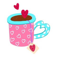 Valentine Cute a Mug Icon PNG