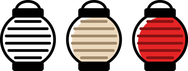 ちょうちんのアイコン。（Lantern icon.）  © ochikosan
