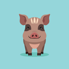 Fototapeta premium Happy Cartoon Pig
