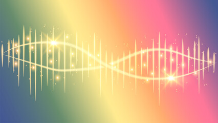 Colorful Waves of Sound and Light Representing Infinity in Vibrant Spectrum