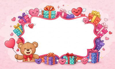 Obraz premium frame with teddy bear