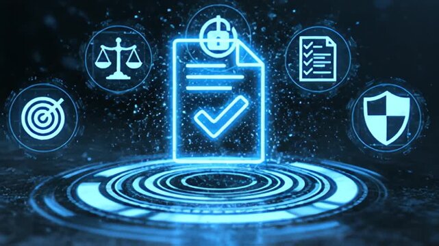 Regulatory compliance and document approval with protective symbols