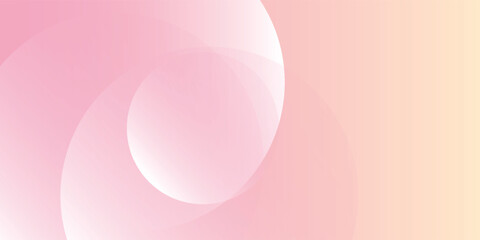 Minimalist banner background, pastel colorful, pink and yellow gradations. Circle effect style geometric. vector eps10 illustration