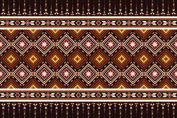 Native Southwest Abstract Geometric Ethnic Pattern.