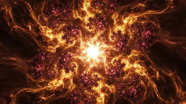 fiery explosion, energy blast, abstract background, glowing light