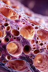 Microscopic View of Porous Biological Tissue &ndash; Scientific Visualization of Cellular or Structural Architecture