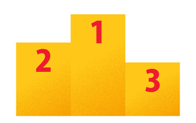 レトロでフラットな表現の表彰台