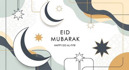 Celebrating the joyous occasion of eid mubarak with festive decorations