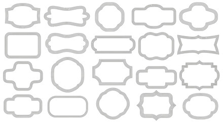Obraz premium A collection of various decorative frames and borders with unique shapes and designs.