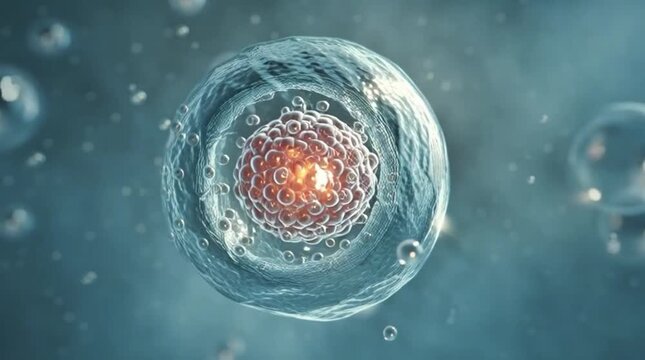 Human Cell Division Fertilization Process Insemination IVF Concept