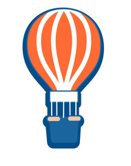 Obraz premium Travel Doodle colorful Elements Vector Illustration Air Balloon