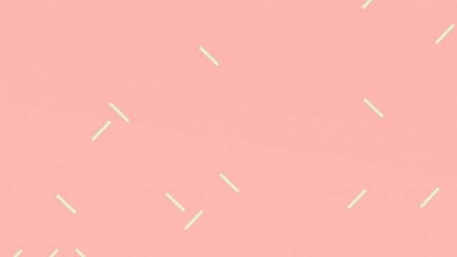 Soft pastel pink background with scattered pale green line segments and circles