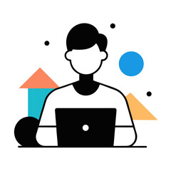 Remote Work Vector Illustration