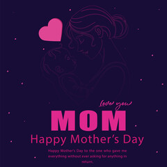 Happy Mother's Day Loving Mom and Baby Embrace