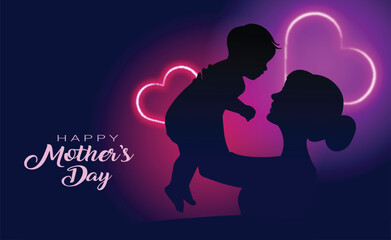 Happy Mother's Day Loving Mom and Baby Embrace